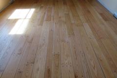 Old Arvada wide plank floor with walnut accent plugs