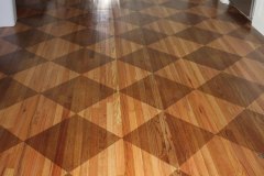 Checkerboard Stained Wood Floor in Kitchens